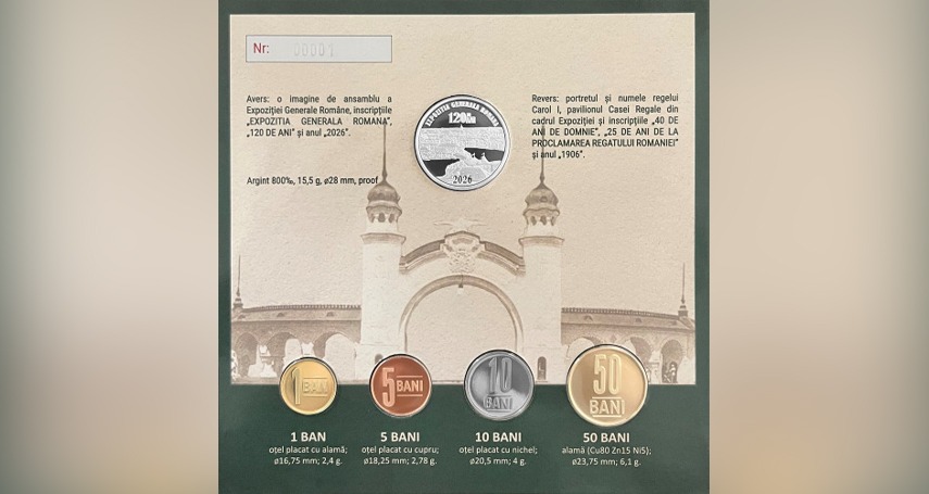 BNR lanseaza un set de monetarie cu tema Expozitia Generala Romana din 1906 – 120 de ani de la inaugurare  