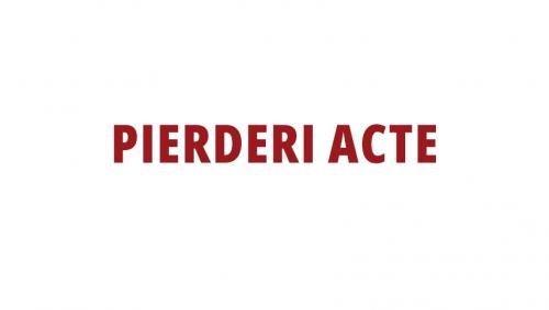 Anunț de pierdere carnet de student