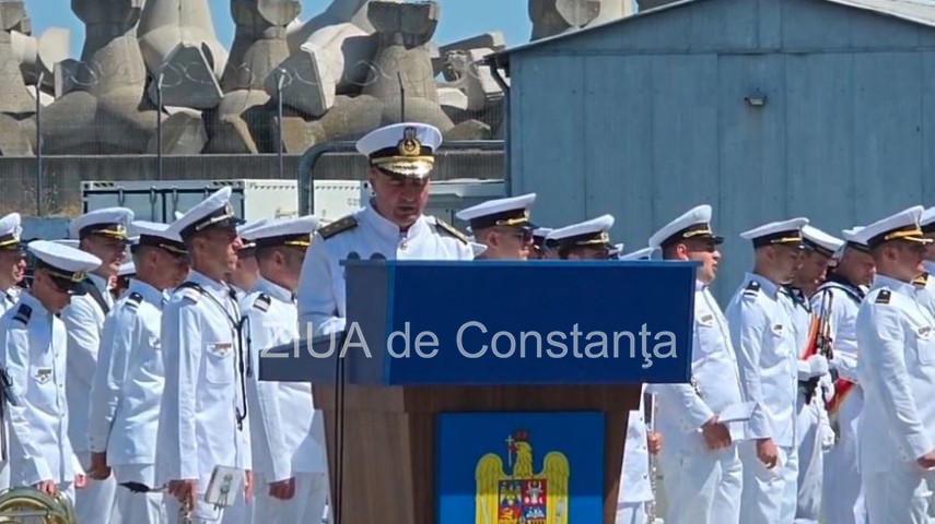 Șeful Statului Major al Forțelor Navale, viceamiralul Mihai Panait