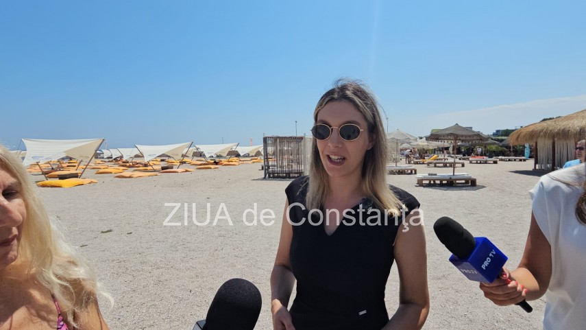 foto video ministrul mediului diana buzoianu in control pe plaja din mamaia 946346 foto video ministrul mediului diana buzoianu in control pe plaja din mamaia 946346