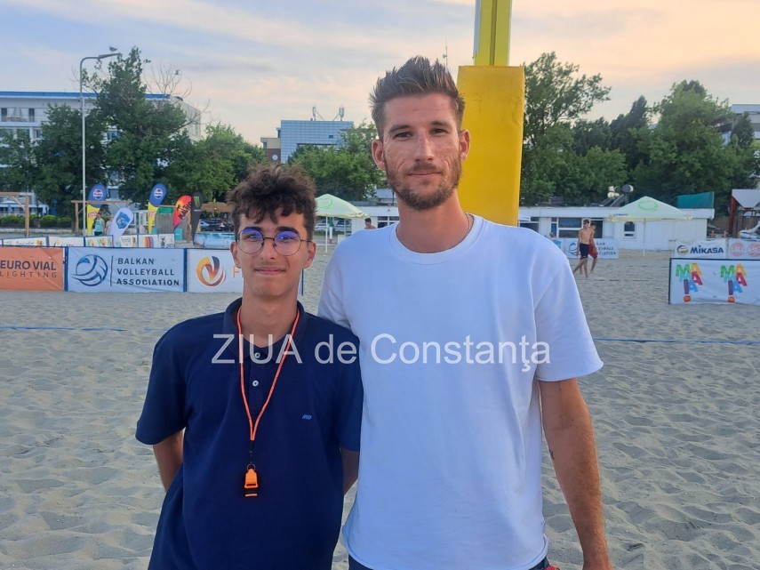 Andrei Druță și Luca Ene, arbitrii turneului. Sursa foto: ZIUA de Constanța 
