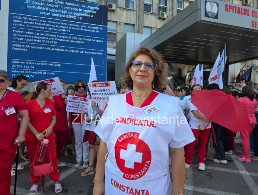 Rădulescu Cristina, președintele sindicatului Sanitas Constanța.