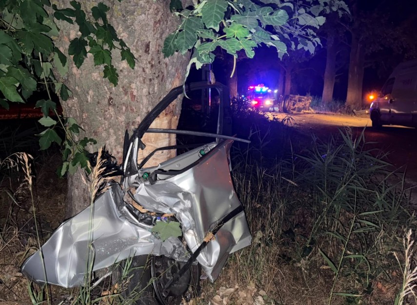 foto accident mortal in zona localitatii balabancea din judetul tulcea un autoturism a lovit doi copaci foto accident mortal in zona localitatii balabancea din judetul tulcea un autoturism a lovit doi copaci