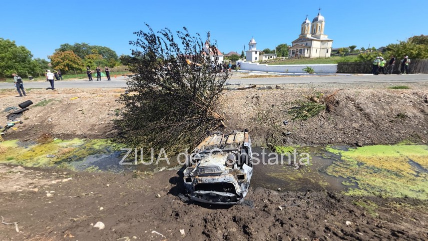 stiri constanta azi accident grav la pecineaga o masina s a rasturnat si a luat foc 950163