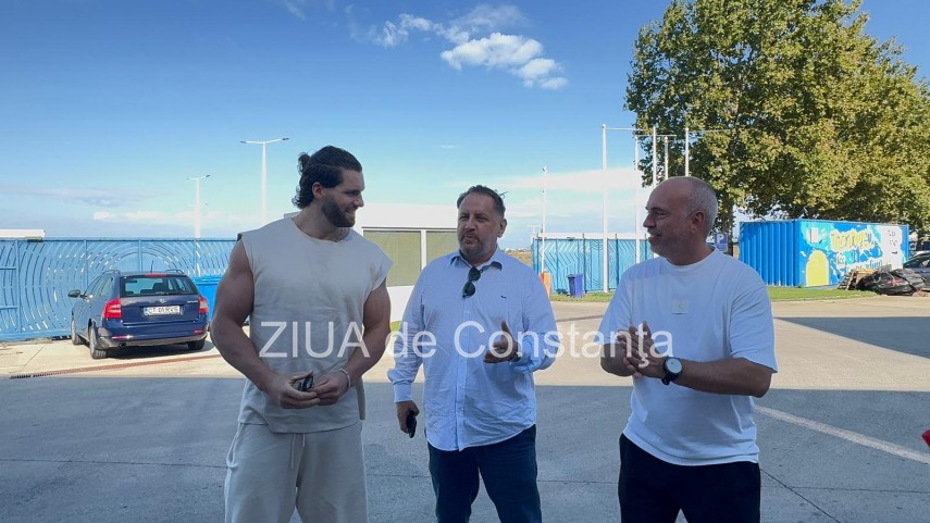 FOTO+VIDEO:Actorul Florian Munteanu, in vizita la Academia Hagi  