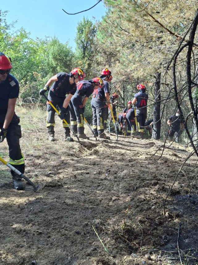 foto pompierii romani lupta cu incendiile din serbia au deschis un drum de sapte kilometri printr o zona foto pompierii romani lupta cu incendiile din serbia au deschis un drum de sapte kilometri printr o zona