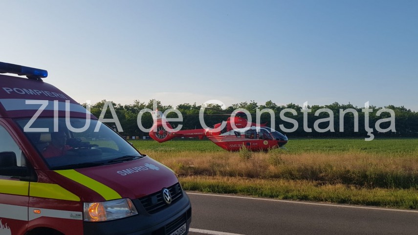 UPDATE: Grav accident rutier in zona localitatii Mircea Voda, judetul Constanta! Un pieton, inconstient! Traficul, oprit in zona  