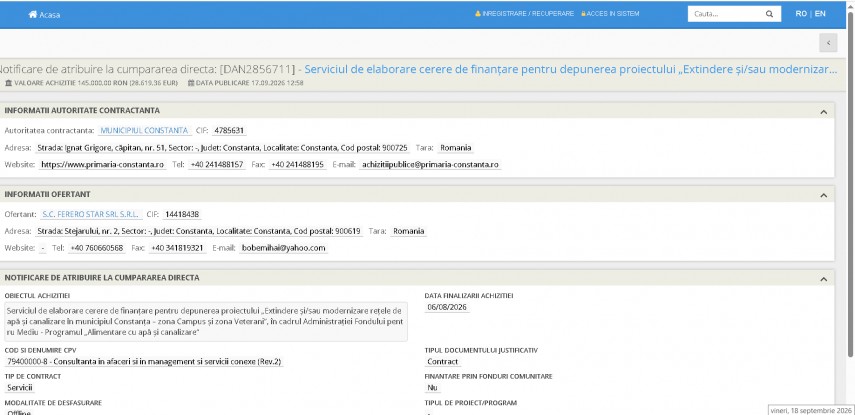 Sursă: captură/SEAP