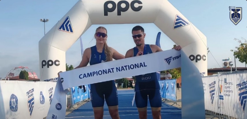 Amalia Singuran și Raul Petre. Sursa foto: captură CSM Constanța TV