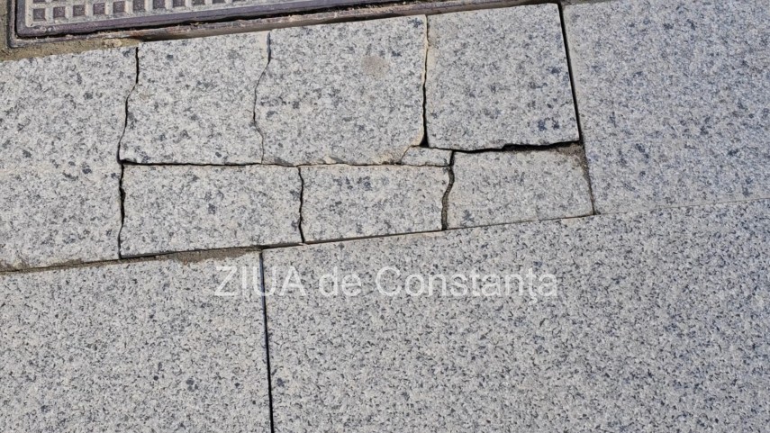 foto pavaj denivelat si mobilier urban degradat pe strada stefan cel mare din constanta pietonii nevoiti foto pavaj denivelat si mobilier urban degradat pe strada stefan cel mare din constanta pietonii nevoiti