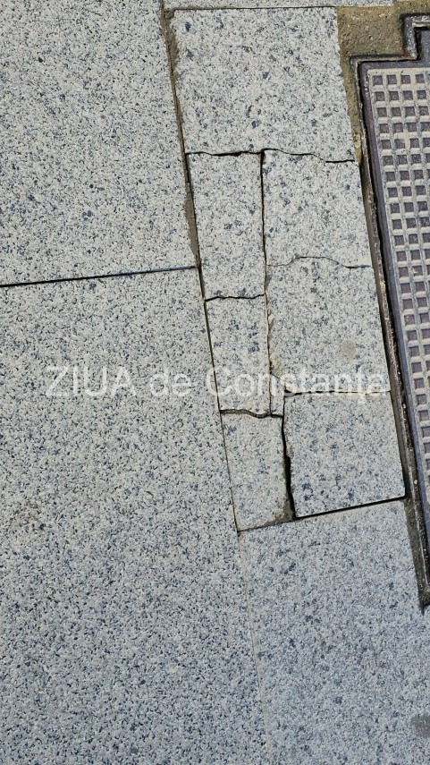 foto pavaj denivelat si mobilier urban degradat pe strada stefan cel mare din constanta pietonii nevoiti foto pavaj denivelat si mobilier urban degradat pe strada stefan cel mare din constanta pietonii nevoiti
