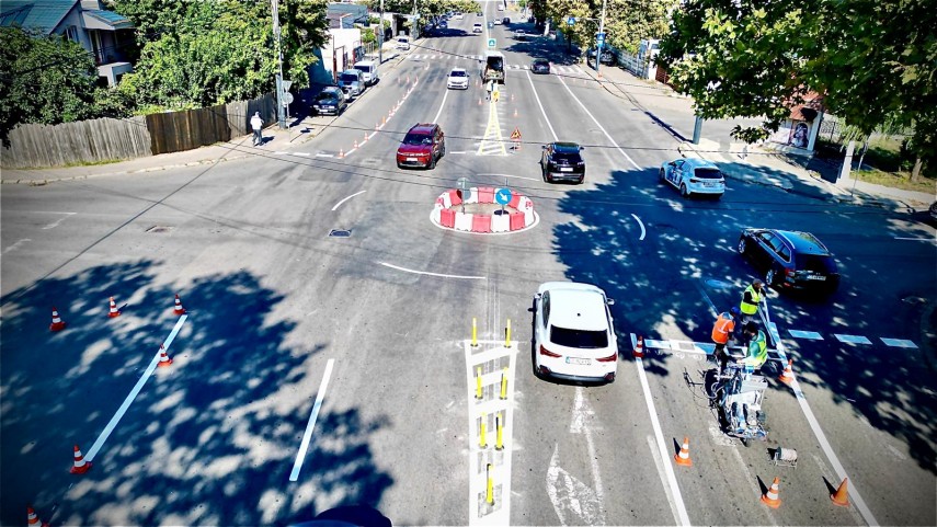 un sens giratoriu a fost amenajat pe strada cumpenei pentru imbunatatirea accesului pe strada spiru haret un sens giratoriu a fost amenajat pe strada cumpenei pentru imbunatatirea accesului pe strada spiru haret
