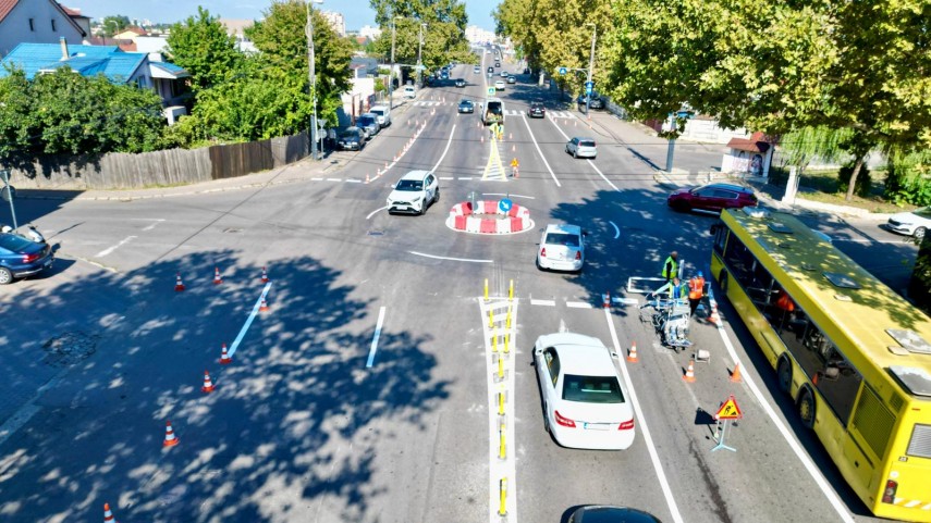 un sens giratoriu a fost amenajat pe strada cumpenei pentru imbunatatirea accesului pe strada spiru haret un sens giratoriu a fost amenajat pe strada cumpenei pentru imbunatatirea accesului pe strada spiru haret