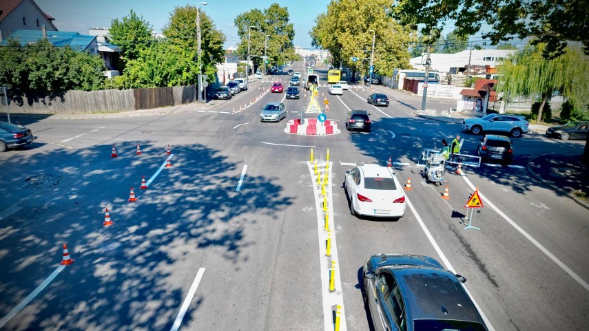 un sens giratoriu a fost amenajat pe strada cumpenei pentru imbunatatirea accesului pe strada spiru haret un sens giratoriu a fost amenajat pe strada cumpenei pentru imbunatatirea accesului pe strada spiru haret