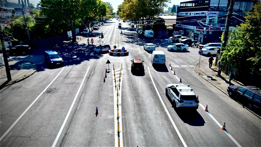 un sens giratoriu a fost amenajat pe strada cumpenei pentru imbunatatirea accesului pe strada spiru haret un sens giratoriu a fost amenajat pe strada cumpenei pentru imbunatatirea accesului pe strada spiru haret