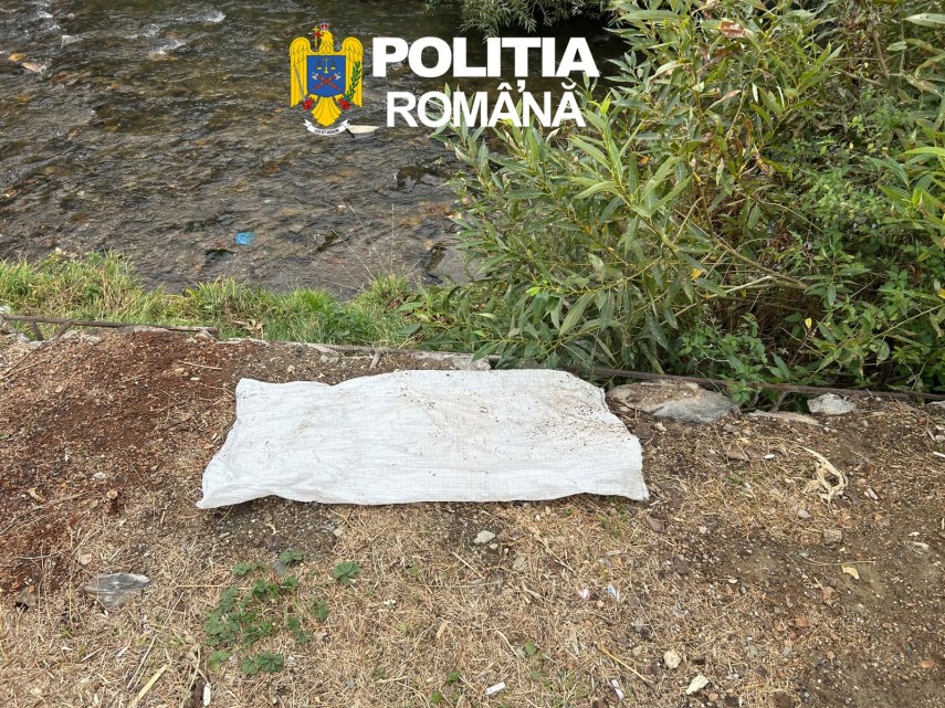 foto barbat retinut dupa ce ar fi aruncat un catel intr un sac legat cu sarma de pe un pod in raul sadu foto barbat retinut dupa ce ar fi aruncat un catel intr un sac legat cu sarma de pe un pod in raul sadu