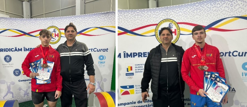 Florin Bulgaru, David Manea și antrenorul Adrian Mărgăritescu