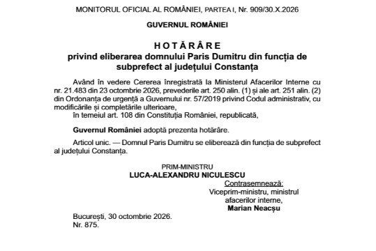 Sursă foto: Monitorul Oficial